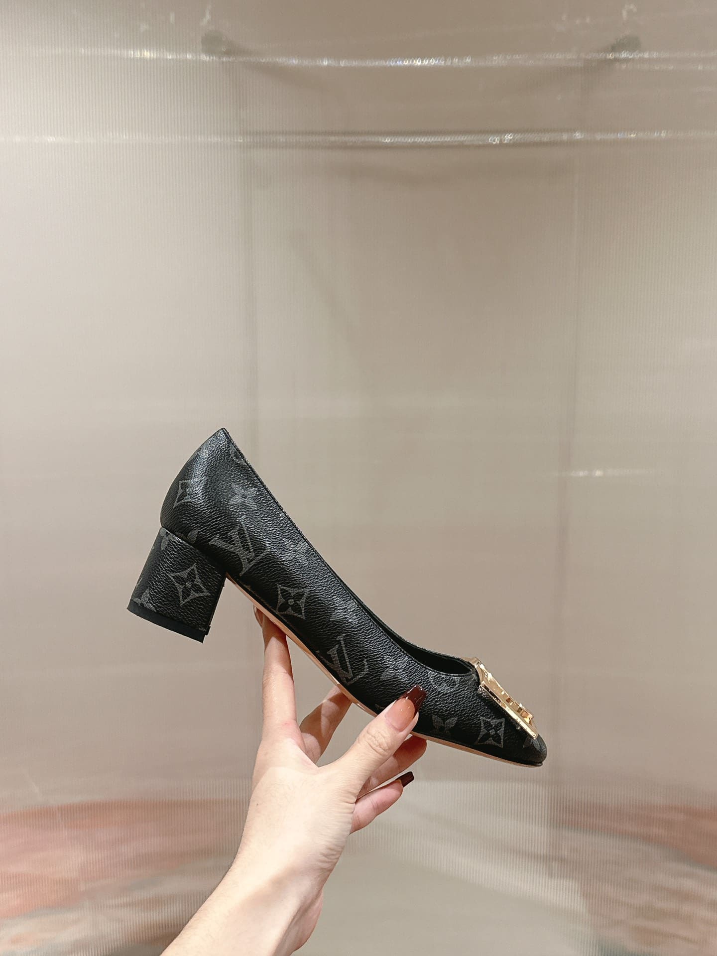 Louis Vuitton Madeleine Pumps Monogram Black