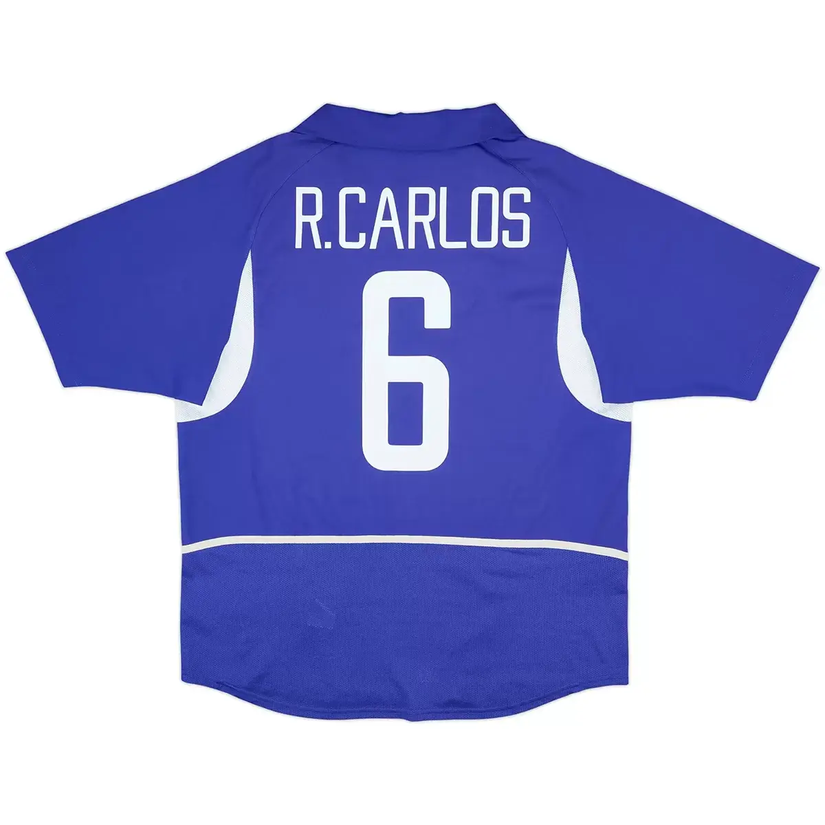 R.Carlos #6 Brazil 2002 Away Retro Football Jersey