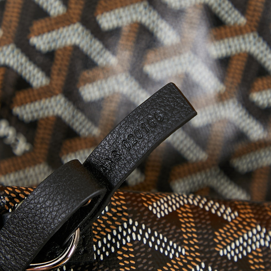 Goyard Saint Louis Pm 34Cm Black Canvas Chevroches Calfskin