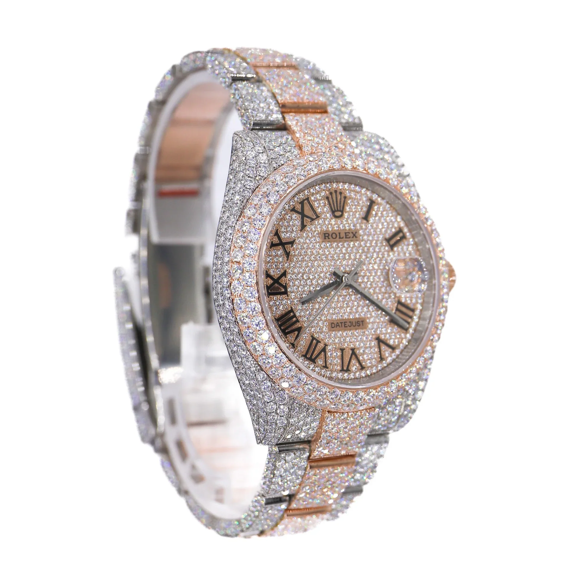 Rolex Datejust II 41mm two-tone oyster strap in rose gold.