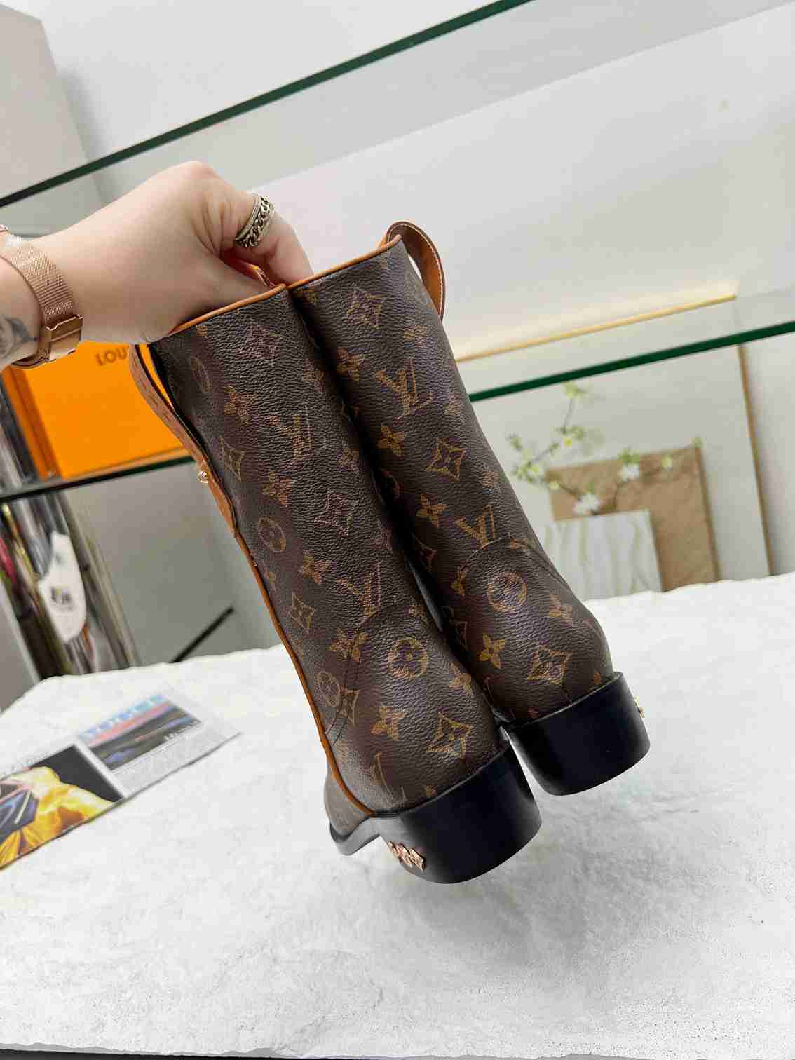 Louis Vuitton Lv Rider Boots Monogram Brown