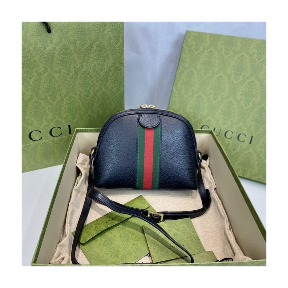 Gucci Ophidia Small Shoulder Bag in Black Leather