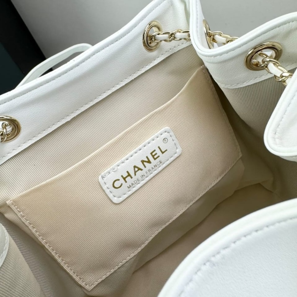 Chanel Mini Duma Backpack White 20Cm As2908 B09750 10601