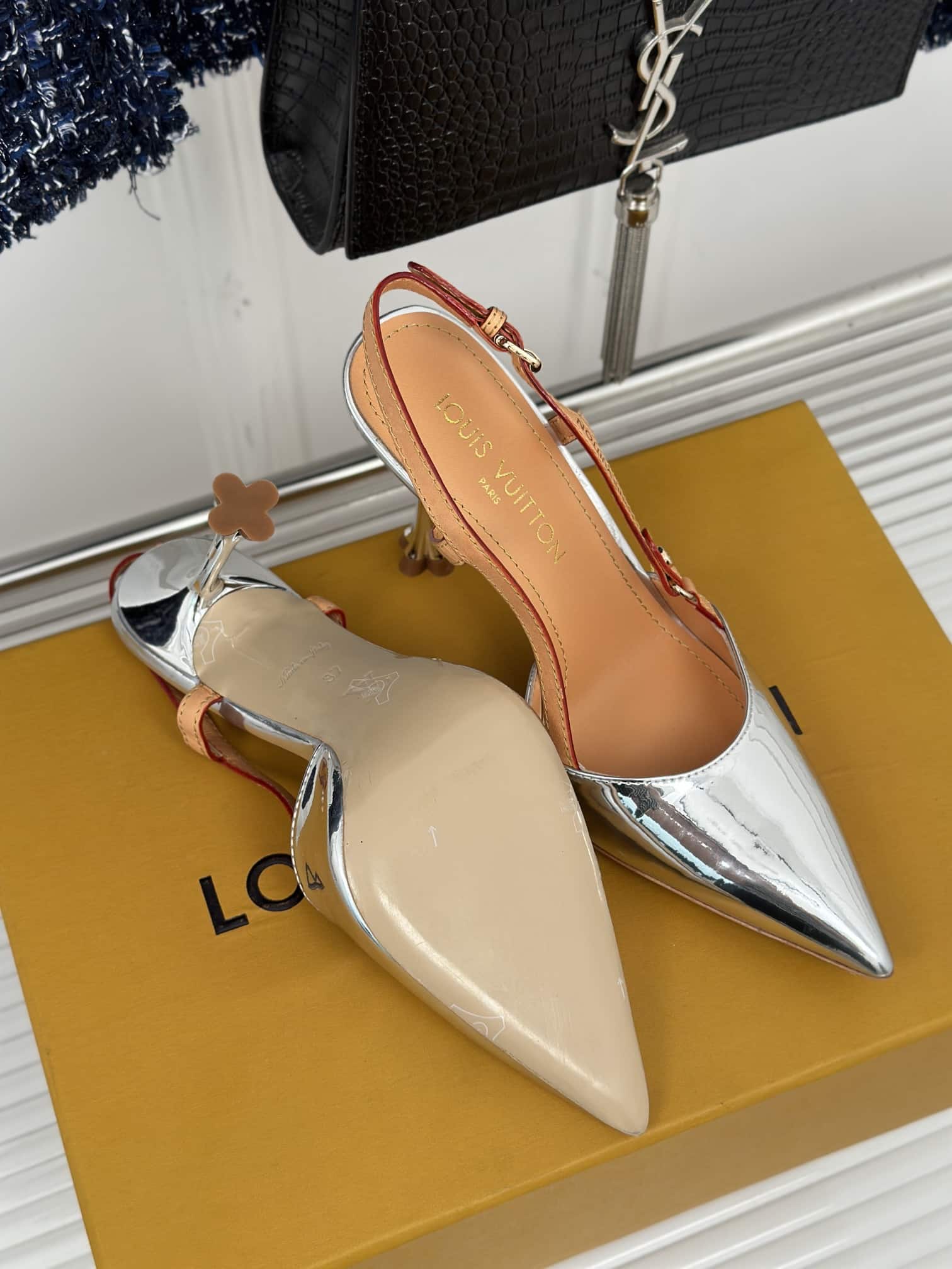 Louis Vuitton Blossom Slingback Pump Silver