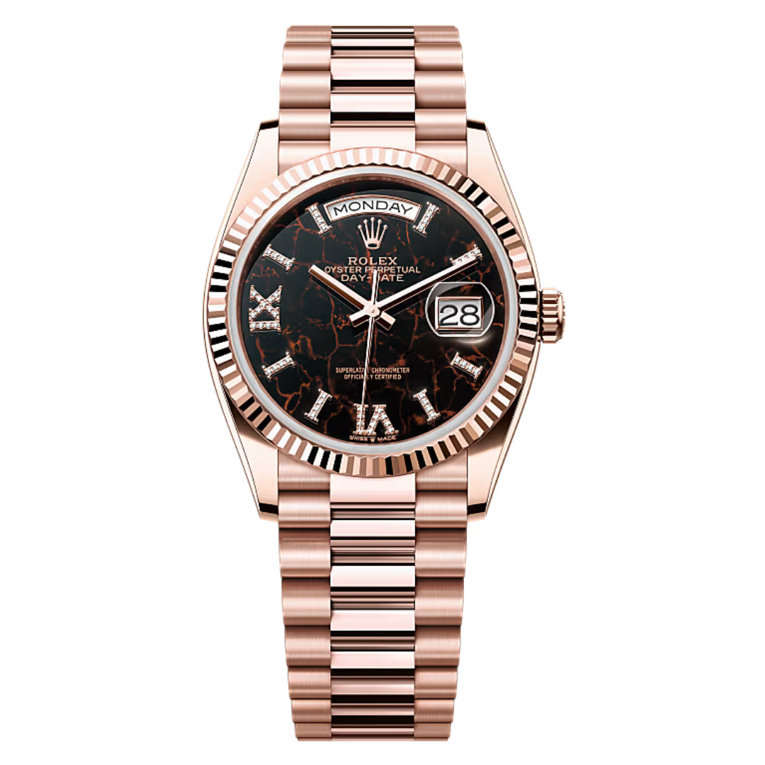 ROLEX Day-Date Oyster, 36 mm, Eternal Rose Gold Model number 128235-0041