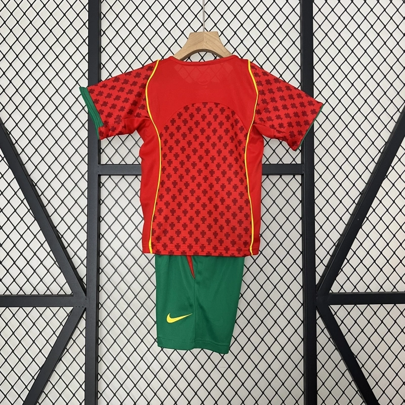 retro kids 2004 kids Portugal Home football jersey retro