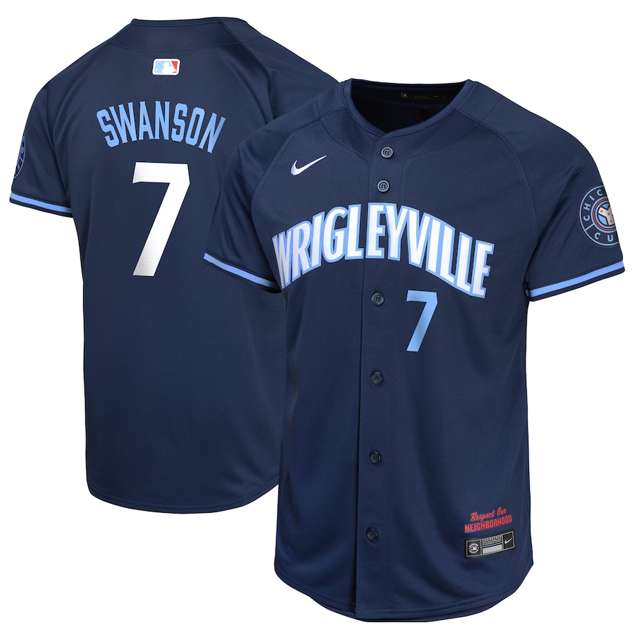 Dansby Swanson Chicago Cubs Youth City Connect Limited Player Jersey Navy