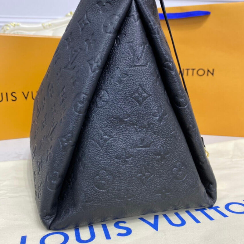 Louis Vuitton Melie Hobo MM 41cm/16.1in Monogram Empreinte Leather Black M57089 – Women