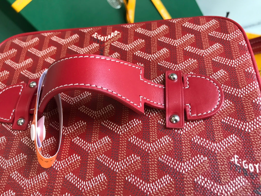 Goyard Muse Vanity Case 20 Cm Classic Red Goyardine Canvas