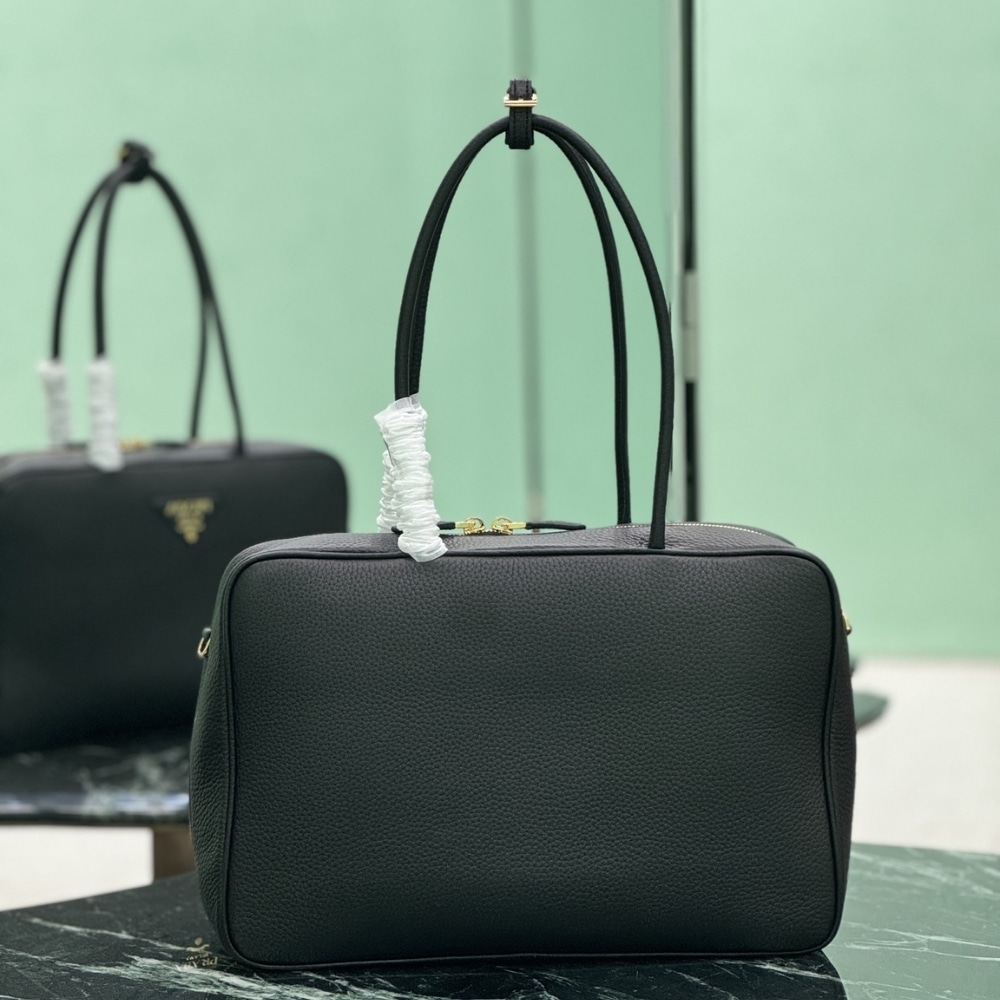 Prada Large Top Handle Bag Black 35Cm