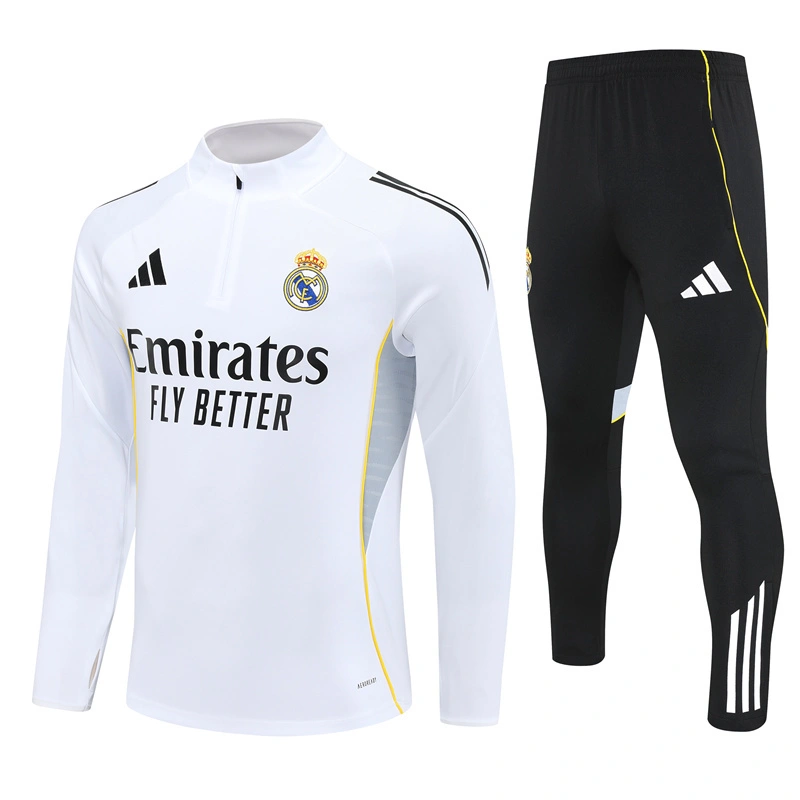 2025-26 Real Madrid White Special Edition Long Sleeve Training Suit
