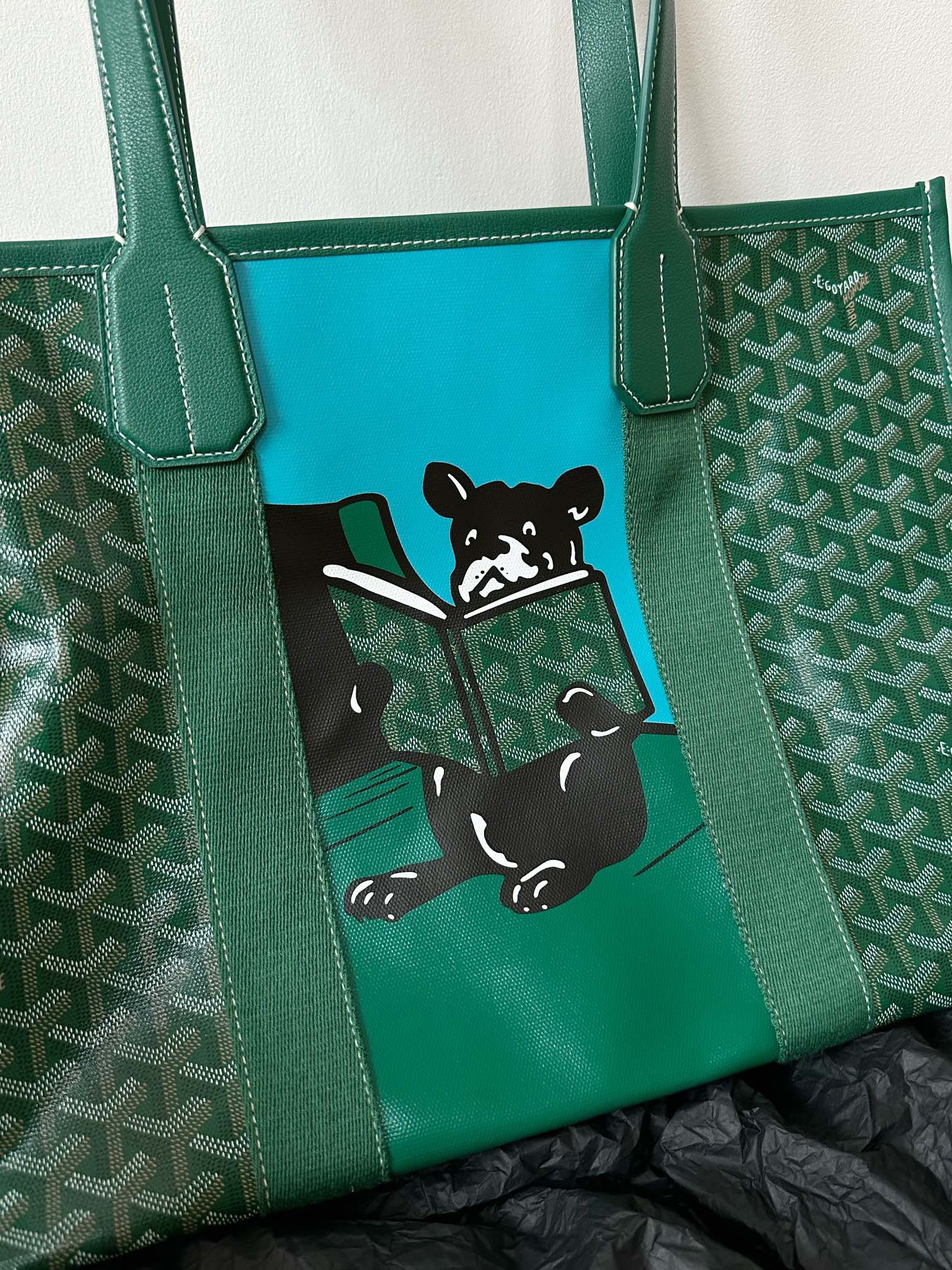 Goyard Goya Villette Tote 45Cm Green Canvas