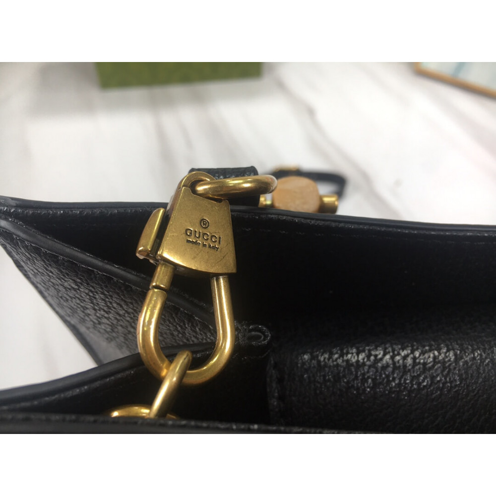 Gucci Diana Small Tote Bag in Black Denim