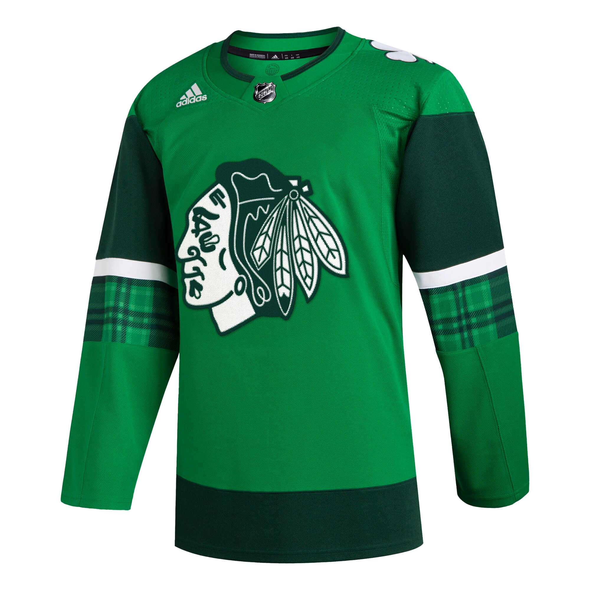 Chicago Blackhawks adidas 2023 St. Patrick’s Day Primegreen Authentic Jersey – Kelly Green