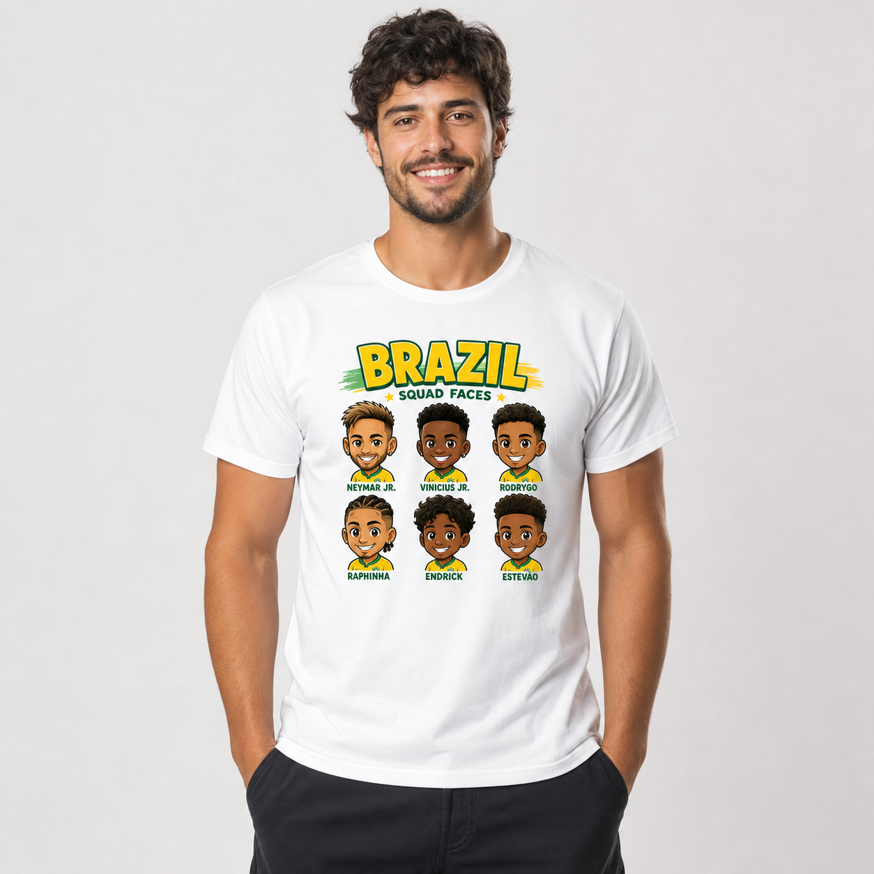 Brazilian Player Pure Cotton T-Shirt – Limited-Time Offer