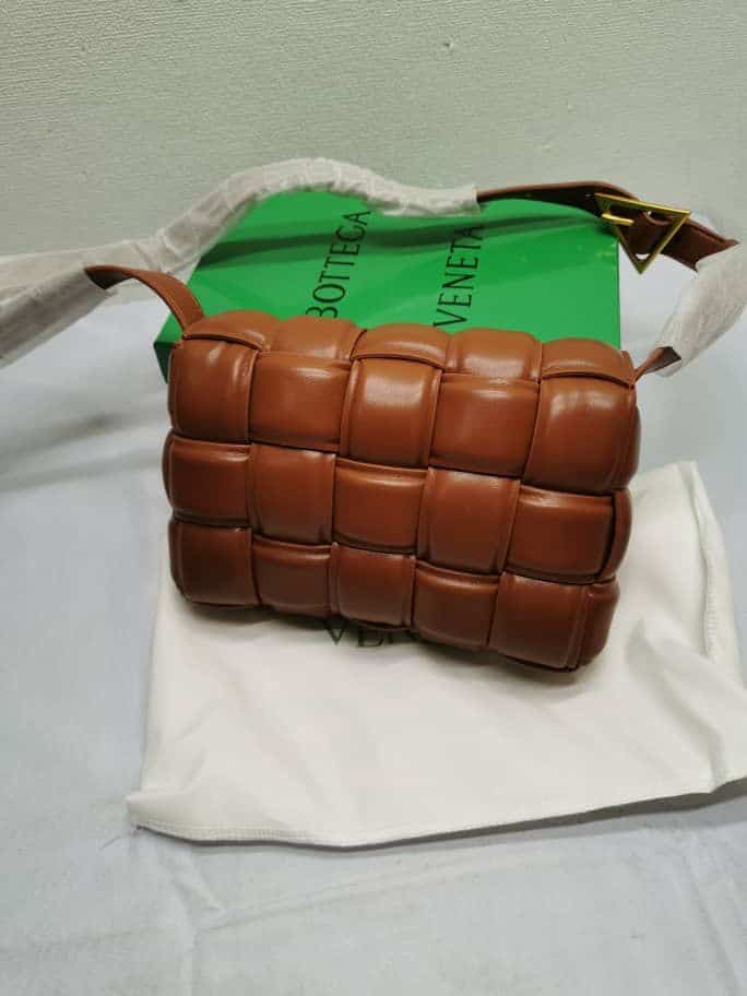 Bottega Veneta Padded Leather Bag Caramel 22Cm