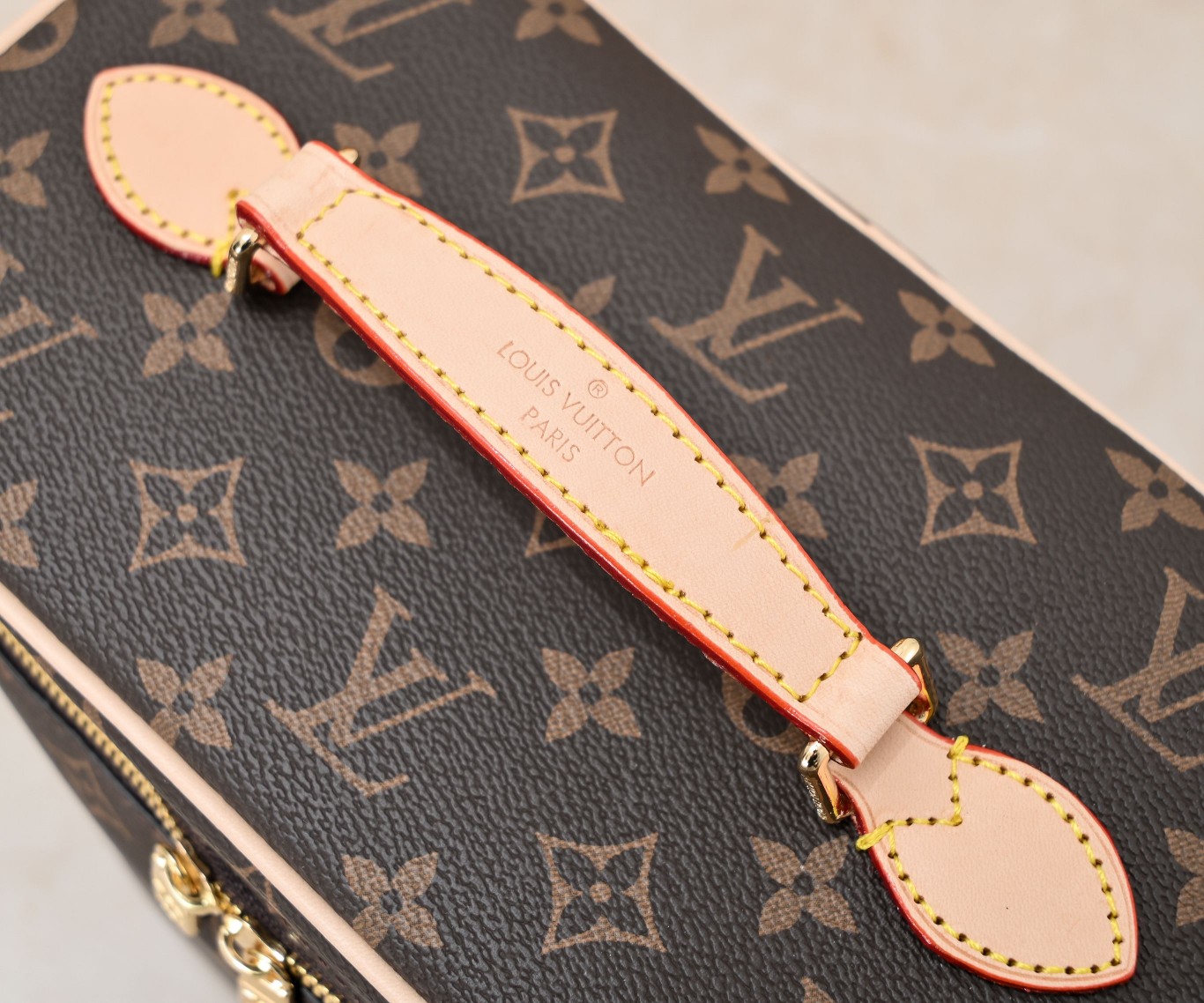 Louis Vuitton Nice BB Monogram Canvas Vanity Case Brown 24cm M42265
