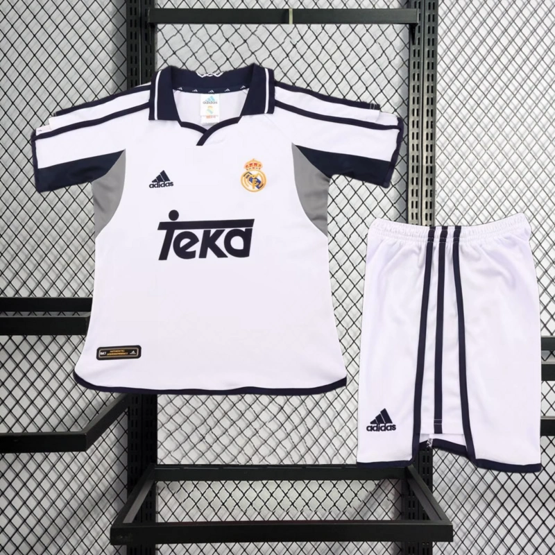 Retro kids 2000-01 KIDS Real Madrid Home Football jersey retro