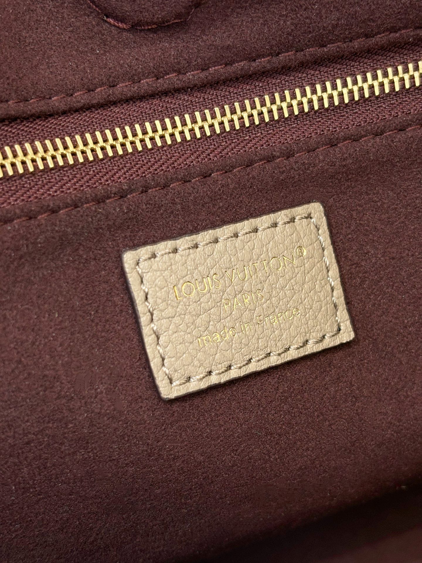 Louis Vuitton LV Anytime MM Monogram Empreinte Bag Tourterelle Gray M14658 42cm/ 16.5in