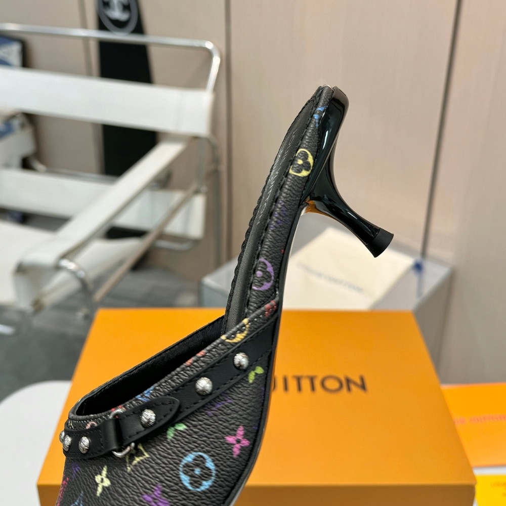 Louis Vuitton X Takashi Murakami 6am Mule Black 1agwqq