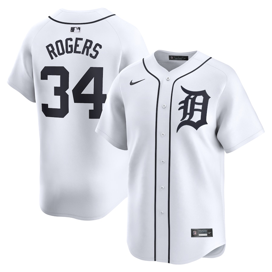 Jake Rogers Detroit Tigers Home Limited Player Jersey White