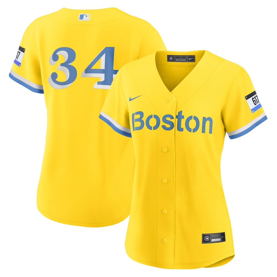 David Ortiz Boston Red Sox Women's City Connect Player Jersey Gold