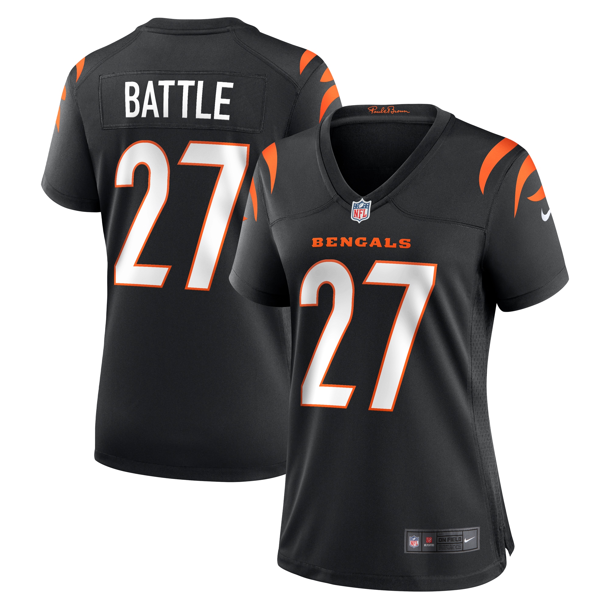 Jordan Battle Cincinnati Bengals Nike Women's Team Game Jersey -  Black