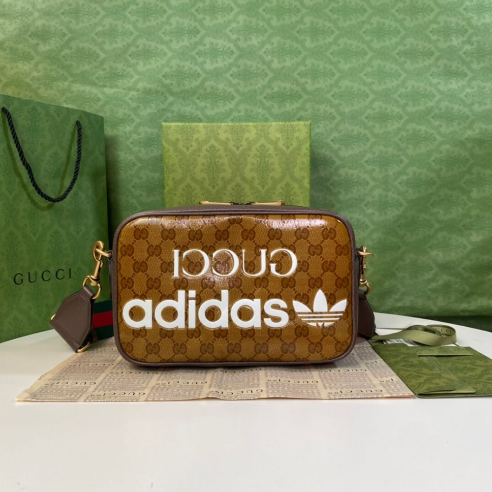 adidas x Gucci Small Shoulder Bag in GG Crystal Canvas