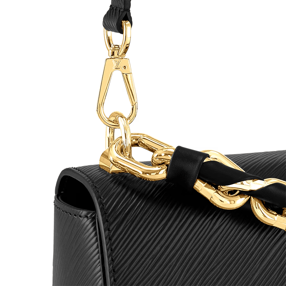 Louis Vuitton Twist Mm Bags Epi Leather Lock Chain Black 23Cm M21772