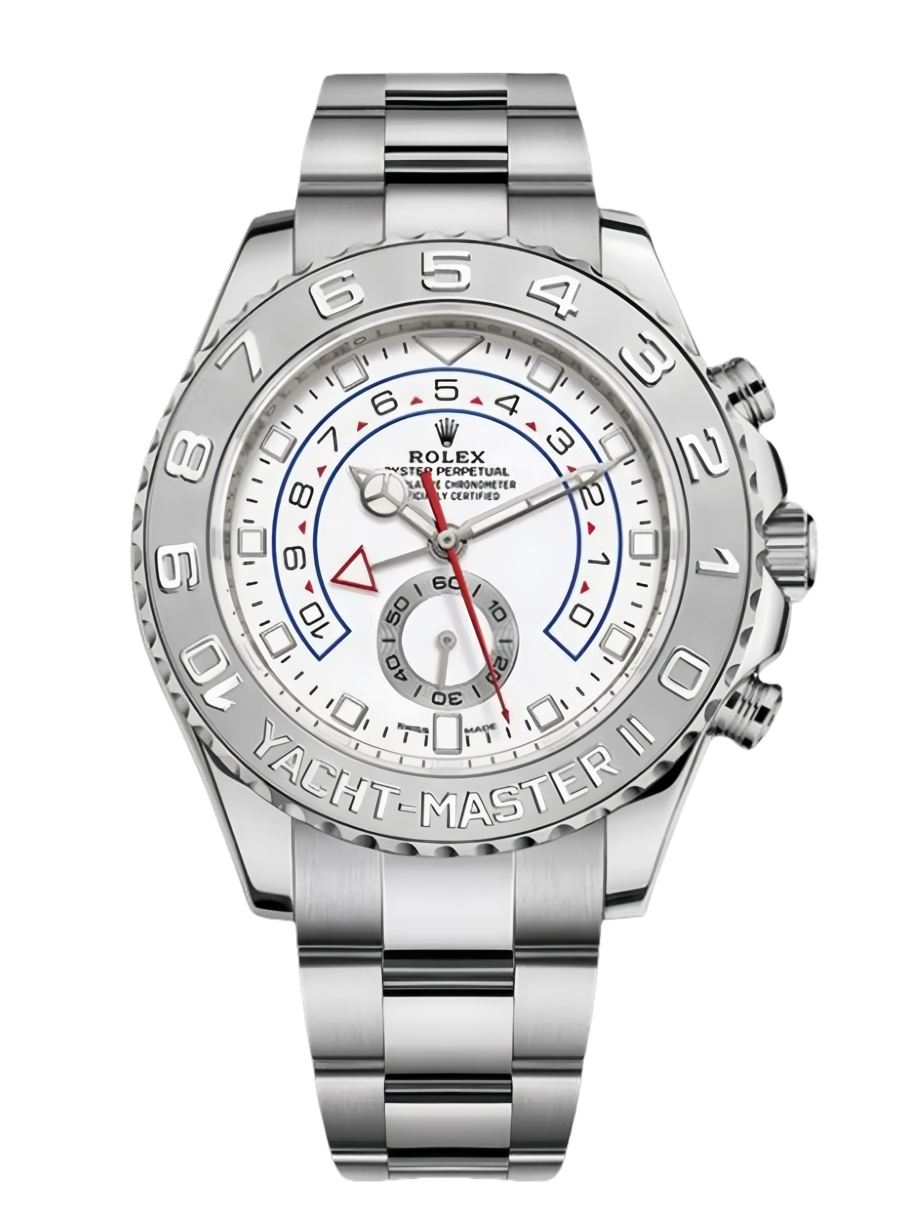 【Super Clone】Rolex Yacht Master II 116689 White Dial Platinum 44mm Mens Replica Watch