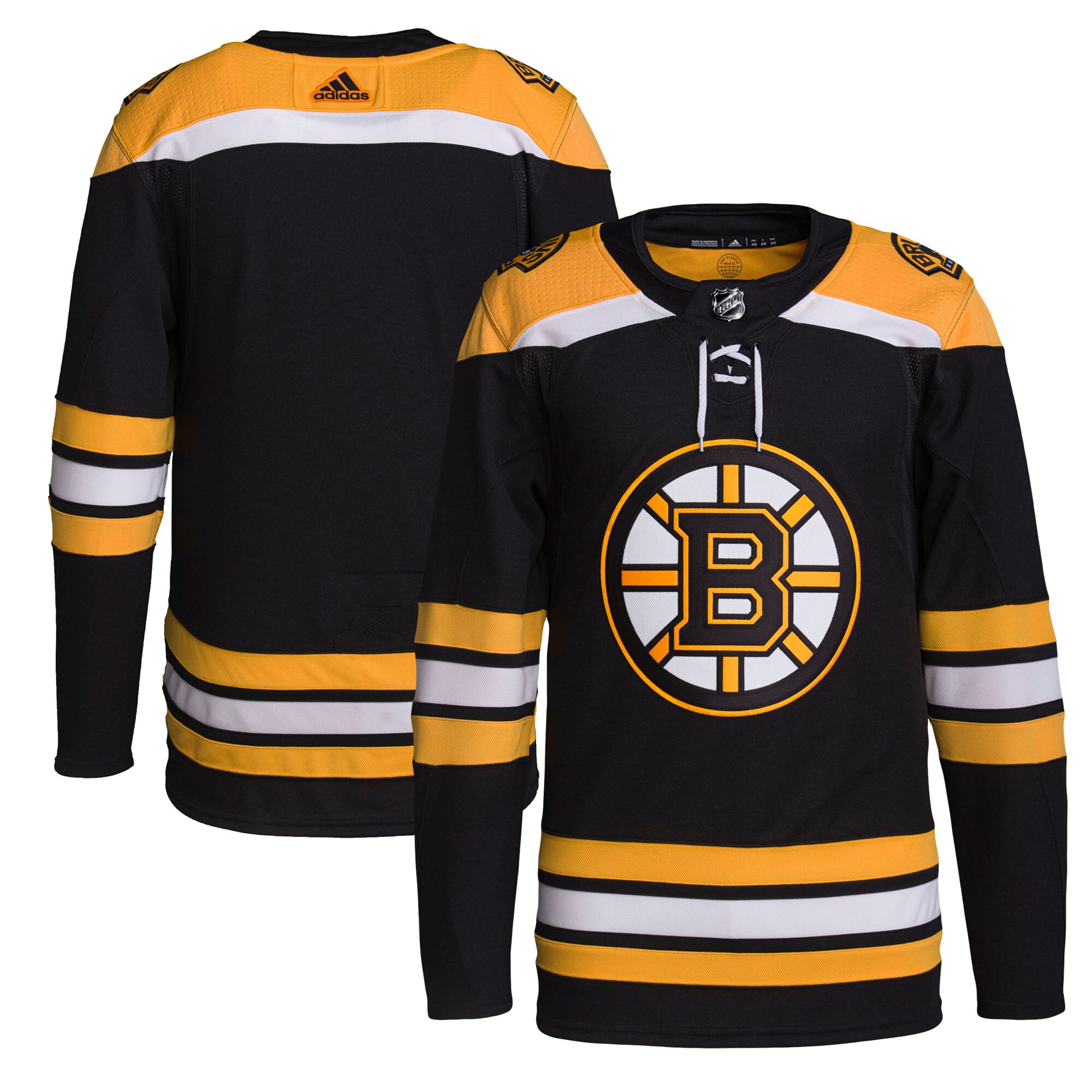 Boston Bruins adidas Home Primegreen Authentic Jersey – Black