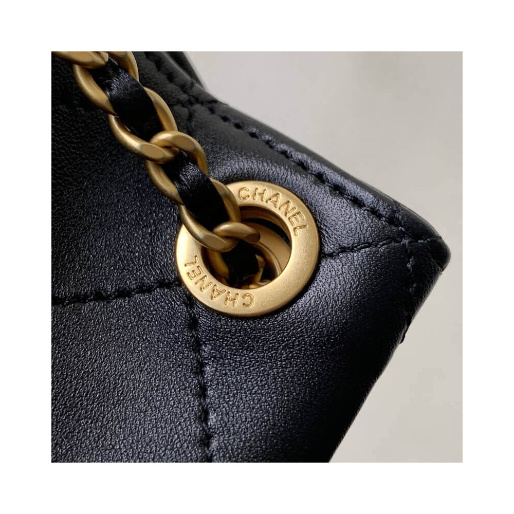 Chanel Lambskin Backpack Black
