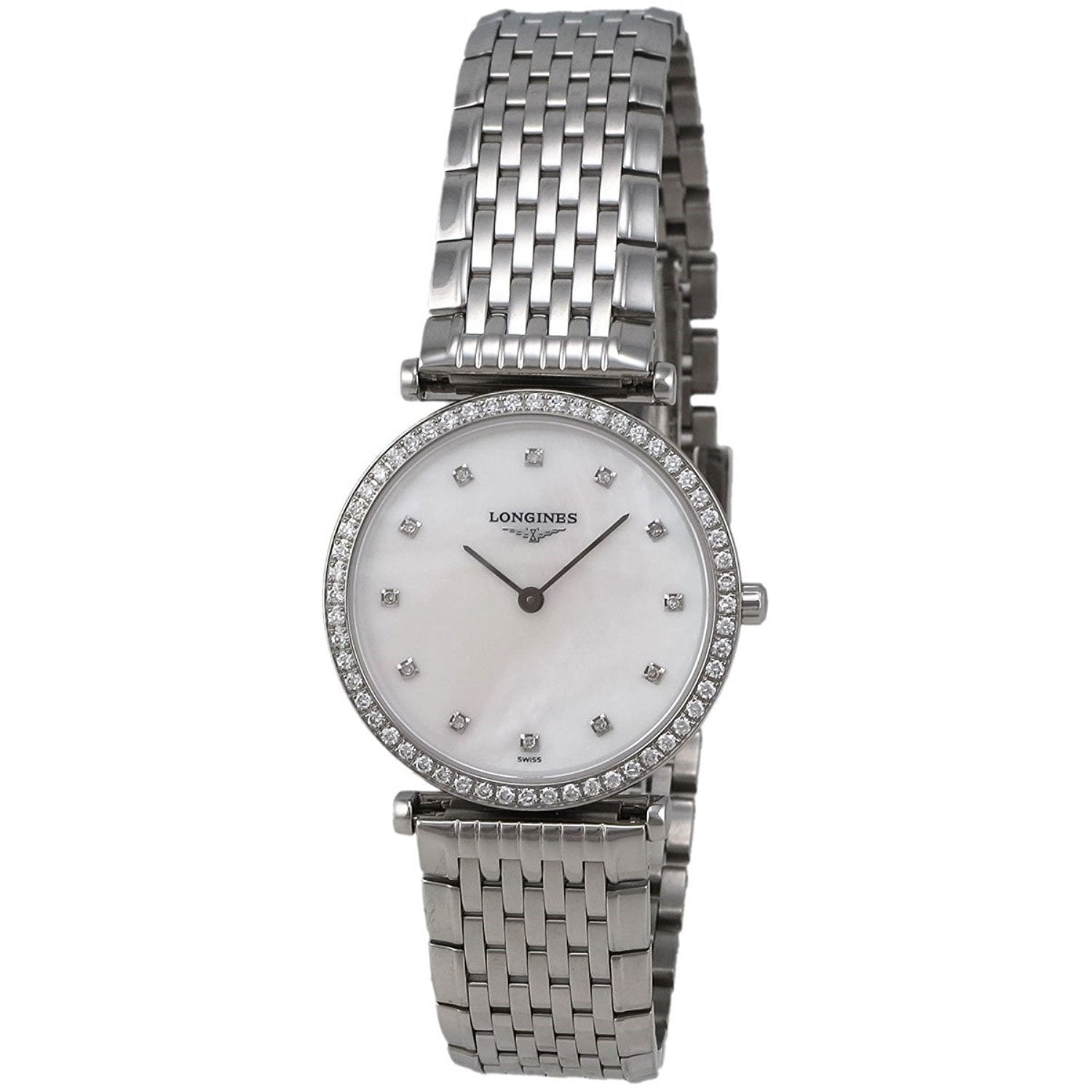 【Super Clone】Longines Women's L45130876 La Grandes Classiques Flagship Diamond Stainless Steel Watch
