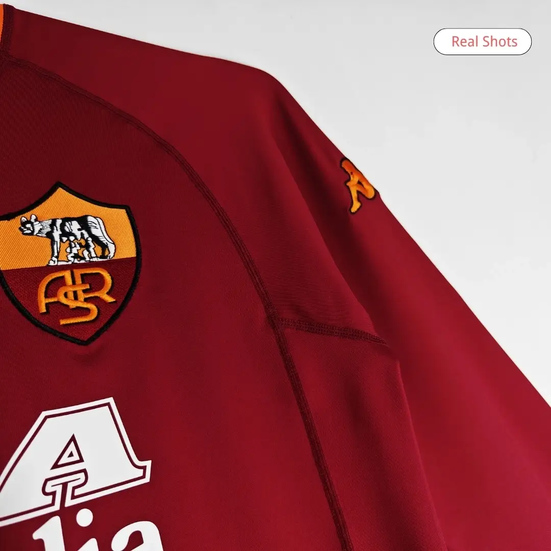 Roma 2000/01 Home Retro Soccer Long Sleeve Jersey