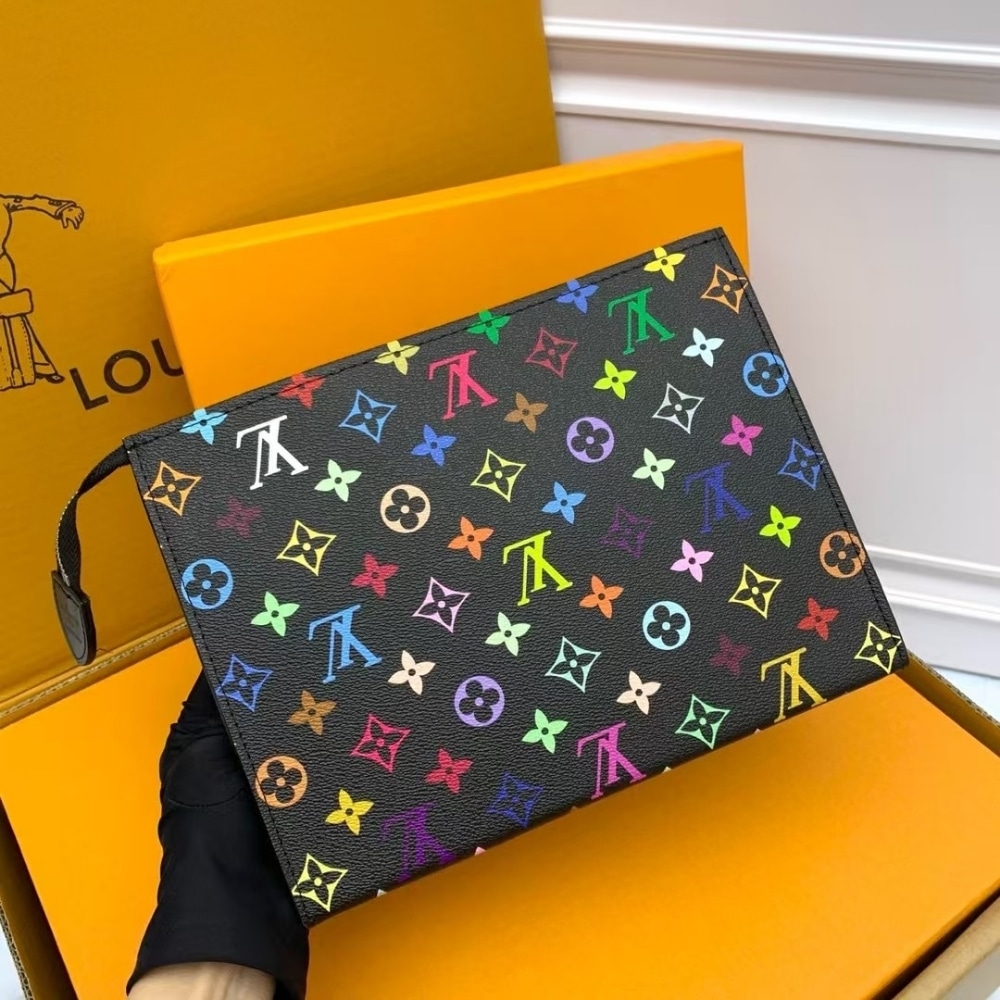 Louis Vuitton X Murakami Toiletry Pouch Monogram Black 25Cm M13746