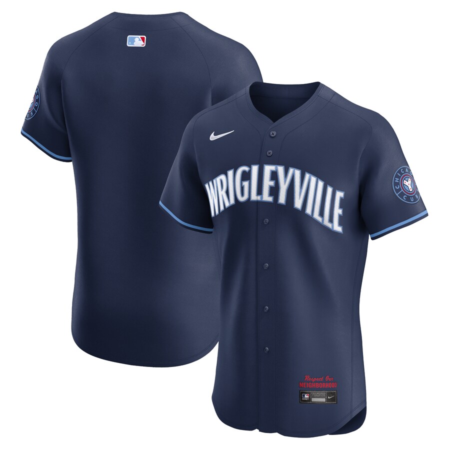 Chicago Cubs City Connect Elite Jersey Navy