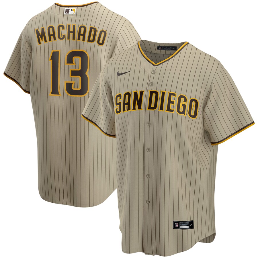 Manny Machado San Diego Padres Alternate Player Jersey Tan
