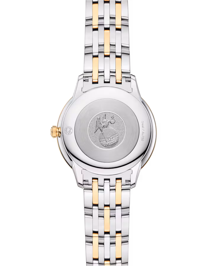 Omega De Ville Prestige 30 mm Silver Dial Stainless Steel and 18k Yellow Gold Bracelet 434.20.30.60.02.002