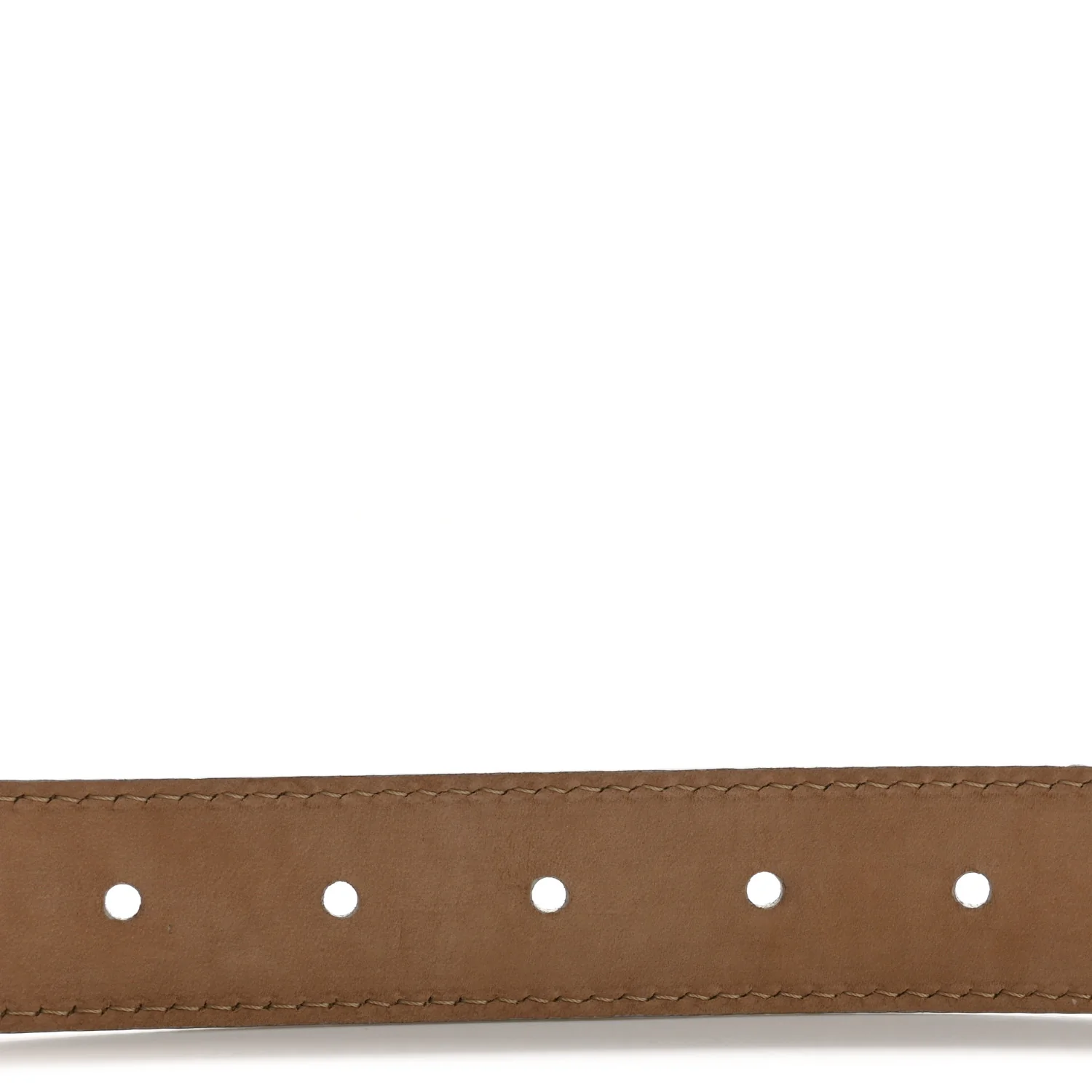 Calfskin Enamel  FF Belt 85 34  White