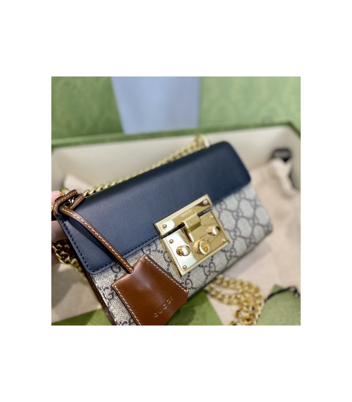 Gucci Padlock Small GG Shoulder Bag Black