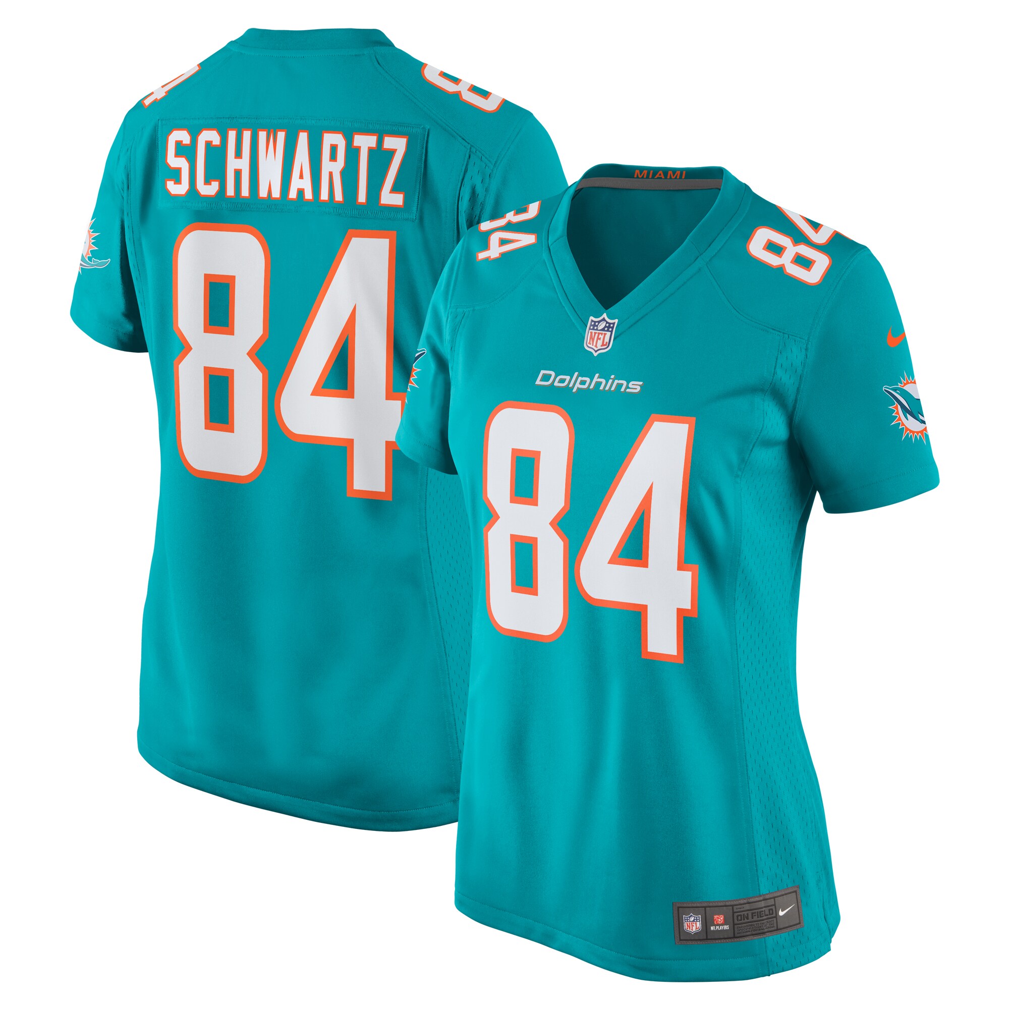 Anthony Schwartz Miami Dolphins Nike Women's Team Game Jersey -  Aqua