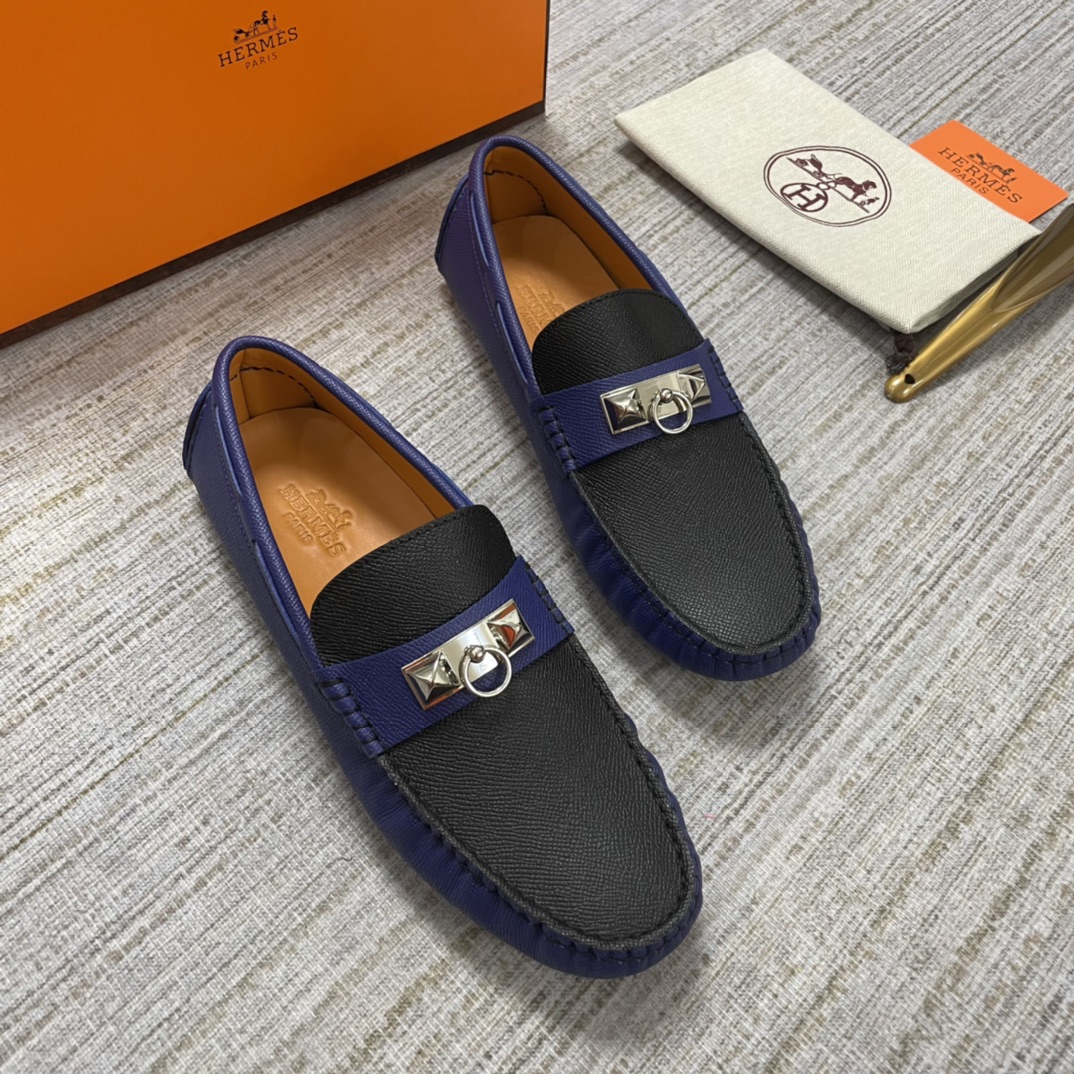 HERMES IRVING LOAFER BLUE/BLACK