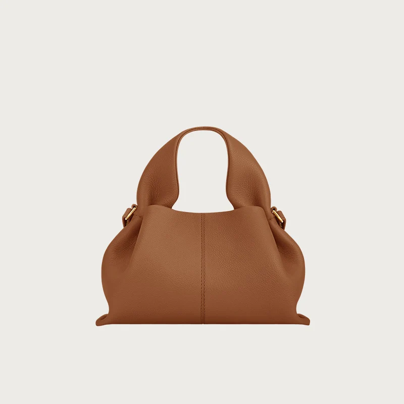 New commuting women's single shoulder cloud bag, niche retro high-end leather single shoulder crossbody bag