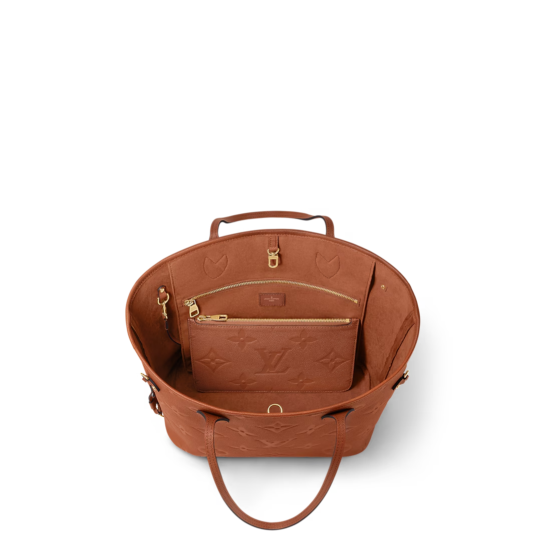 Louis Vuitton Neverfull Mm Tote Bag Cognac Brown 31cm M12605