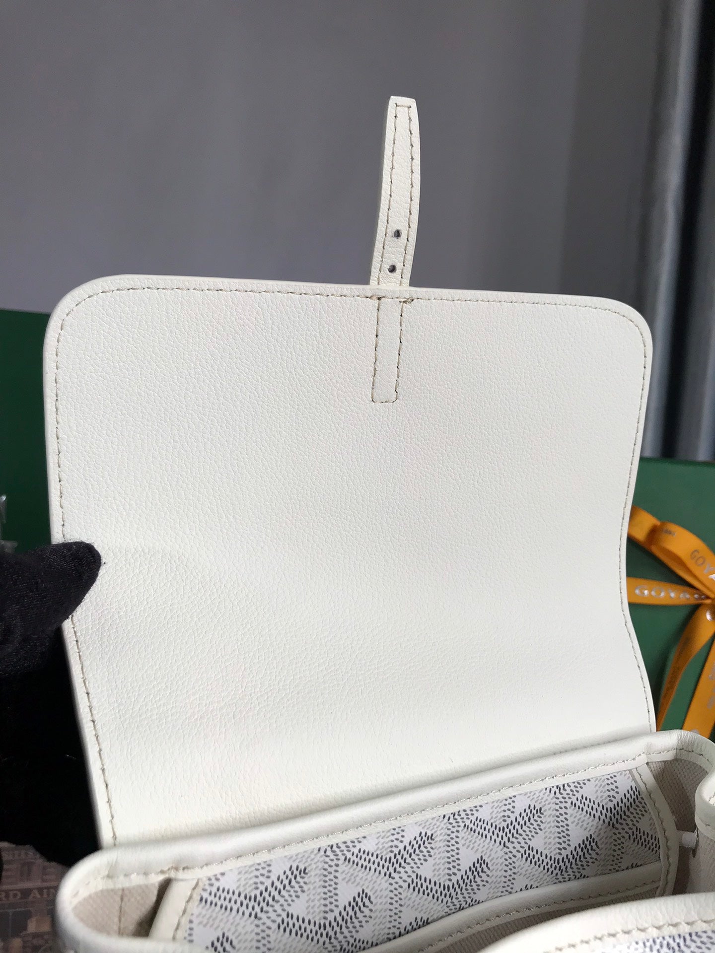 Goyard Alpin Mini Backpack 21 Cm White Lambskin And Goyardine Canvas