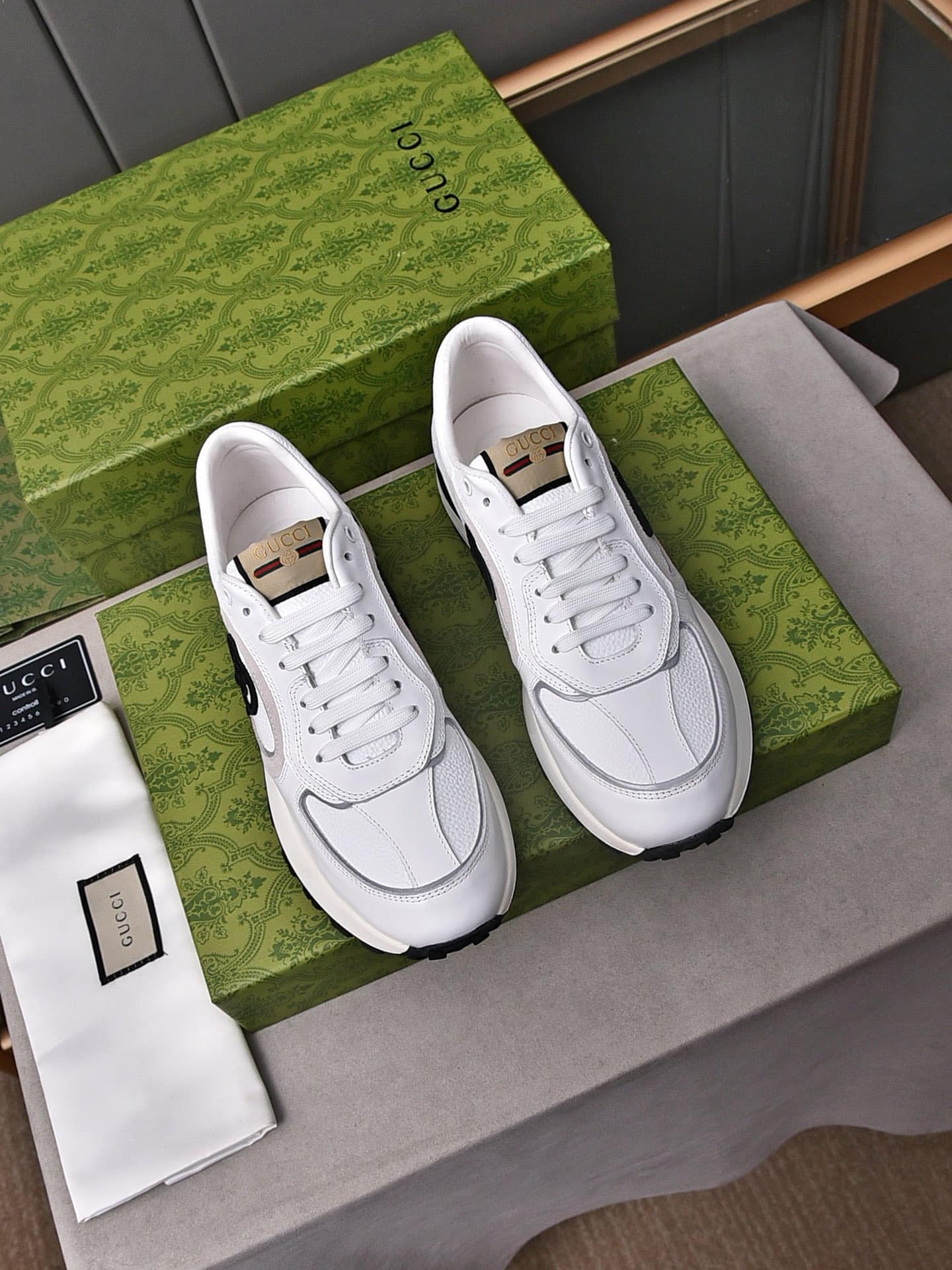 Gucci Double G Men’S Run Sneaker Beige