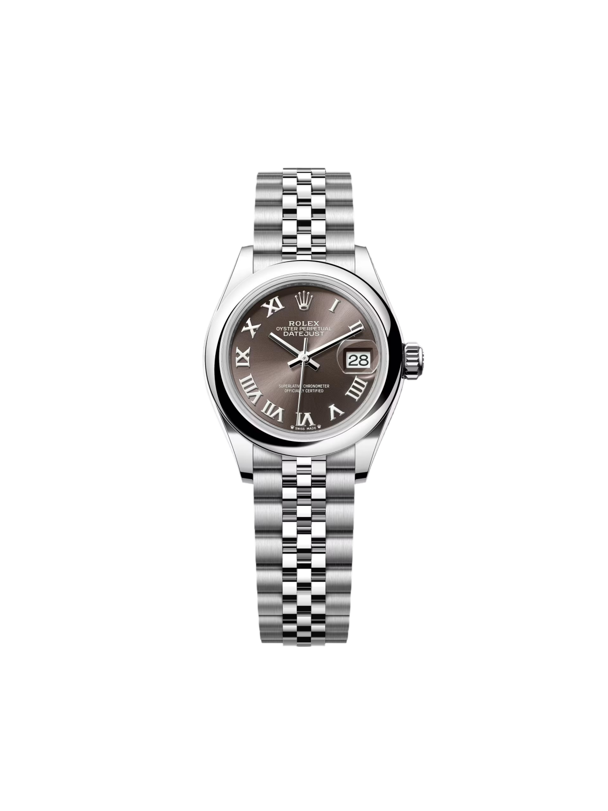 Rolex Lady-Datejust 28mm  m279160 Oyster Perpetual Dark Grey Dial Oyster Bracelet