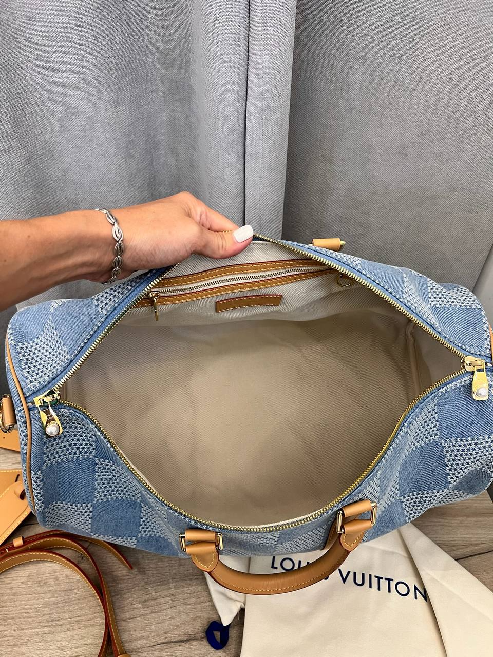 Louis Vuitton Keepall Bandoulière 50 Bag ‘Blue’ 50Cm N40739