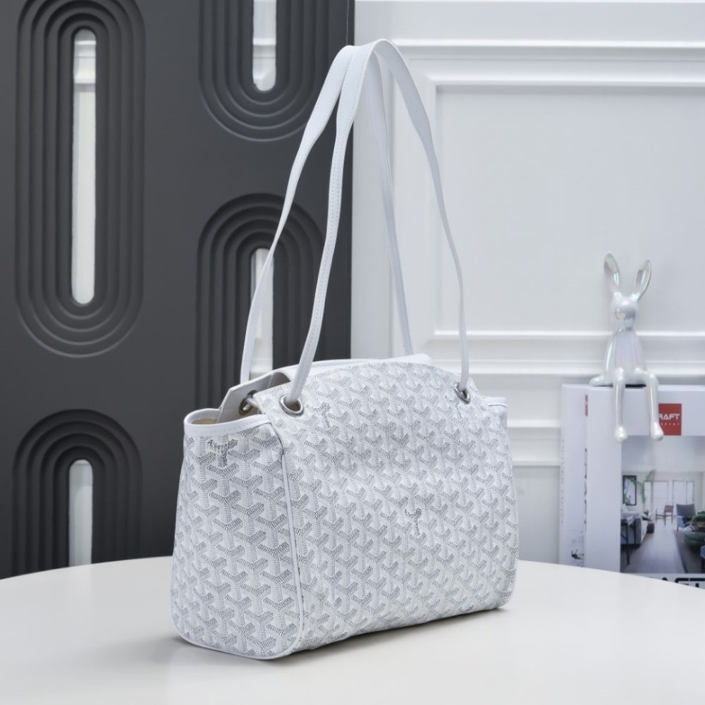 GOYARD ROUETTE SOUPLE BAG WHITE 31CM