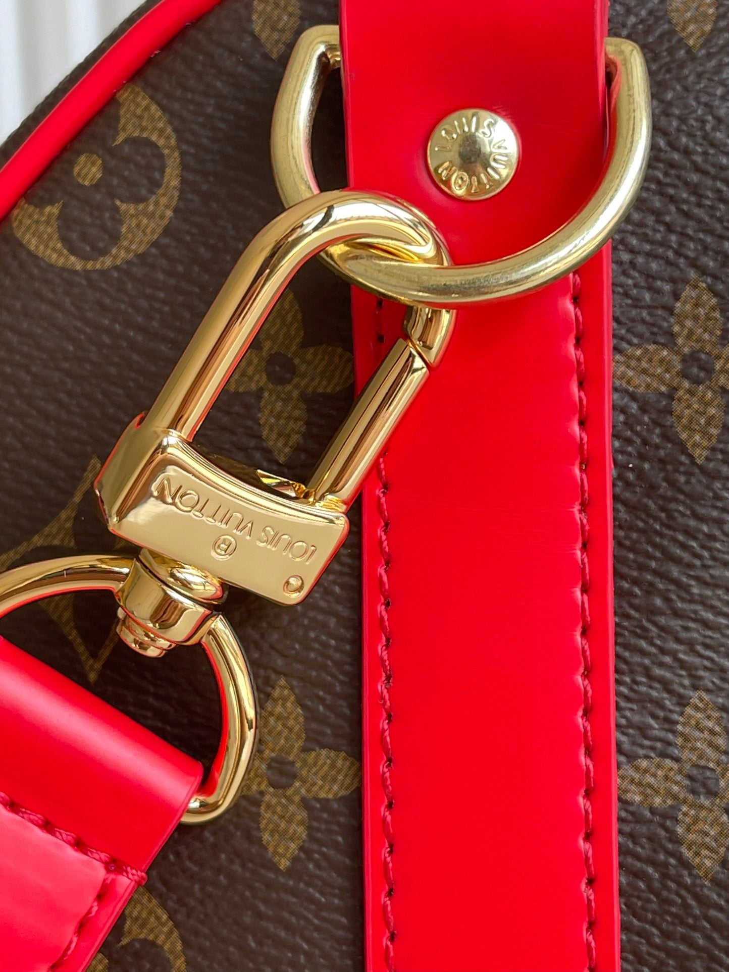 Louis Vuitton Keepall Bandouliere 50 Monogram Canvas Red 50cm LV M44740